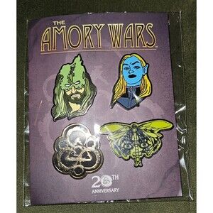 Amory Wars 20th Anniversary Pin Collection, Bookmarks, Coheed Keychain